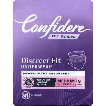 Confidere Incontinence Pants Womens Medium 9 pack