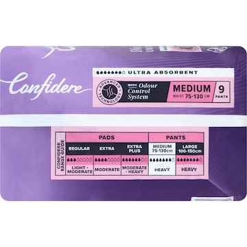 Confidere Incontinence Pants Womens Medium 9 pack