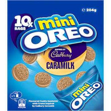 Oreo Mini Cookies Cadbury Caramilk Bags 10 pack 204g