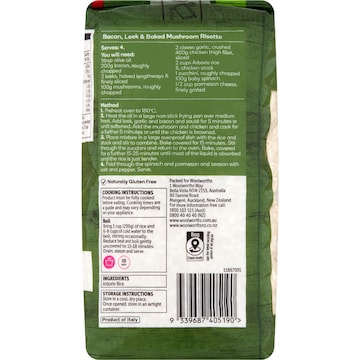 Woolworths Arborio Risotto Rice 1kg