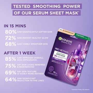 Garnier Skin Active Pro Retinol Smoothing Serum Mask each
