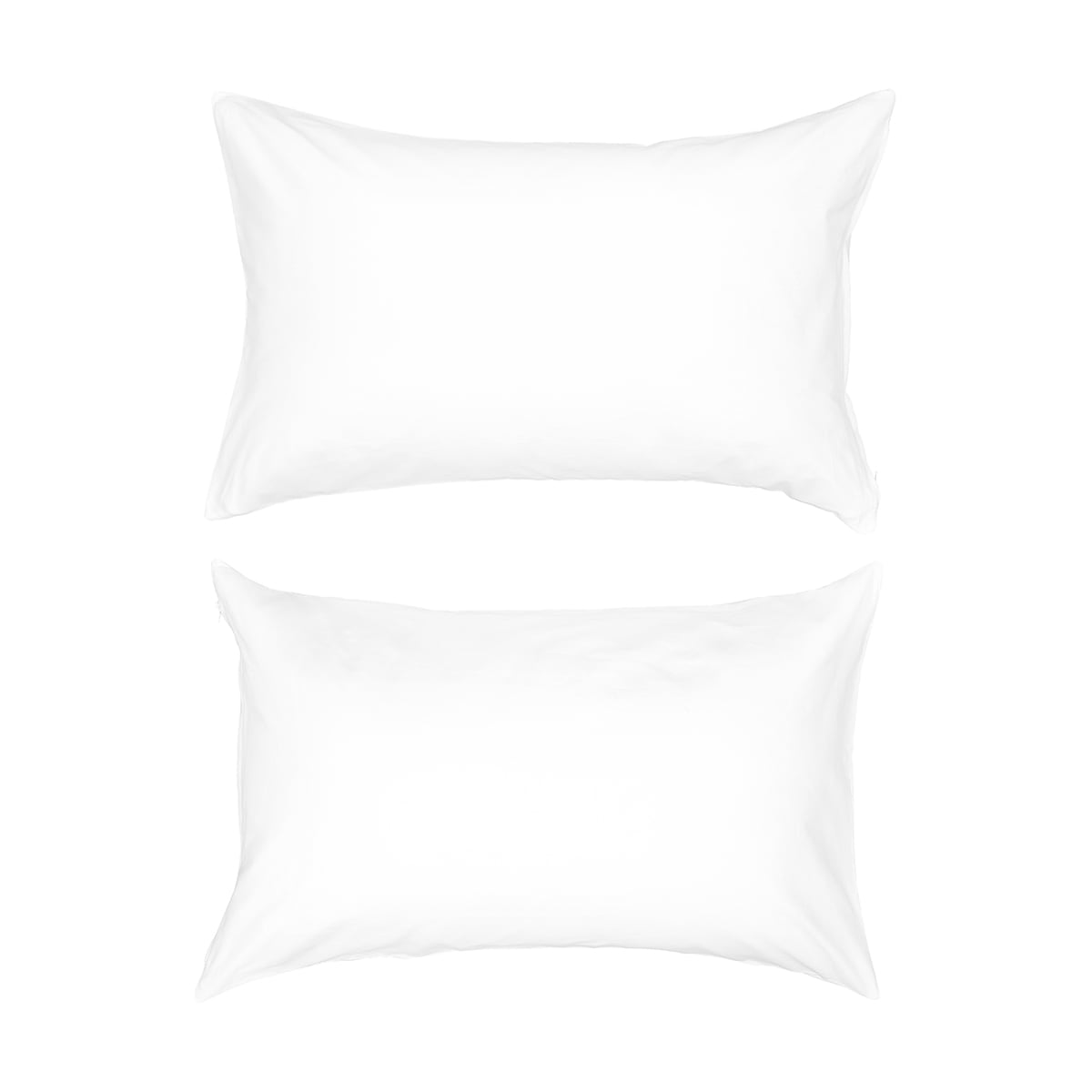 2 Pack Cotton Pillow Protectors - White