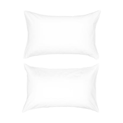 2 Pack Cotton Pillow Protectors - White