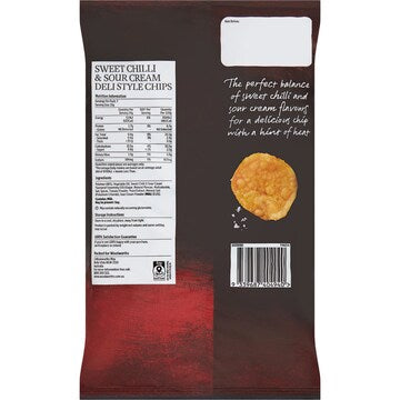 Woolworths Deli Style Potato Chips Sweet Chilli & Sour Cream 175g