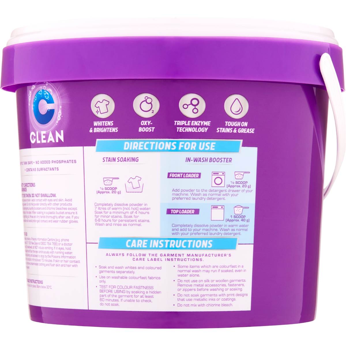 Clean Triple Enzyme Stain Remover Power Soaker 3kg