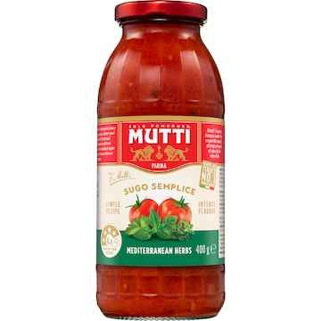 Mutti Sugo Semplice Pasta Sauce Mediterranean Herbs 400g
