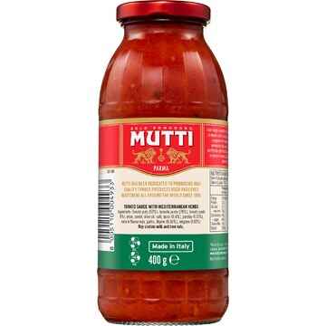 Mutti Sugo Semplice Pasta Sauce Mediterranean Herbs 400g