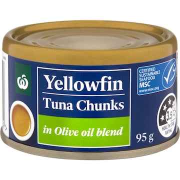 Woolworths Yellowfin Tuna Chunks In Olive Oil Blend 95g