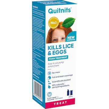 Quitnits Head Lice Treatment Foam 125mL