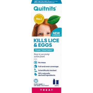 Quitnits Head Lice Treatment Foam 125mL