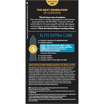 SKYN Condoms Elite Extra Lube 10 pack