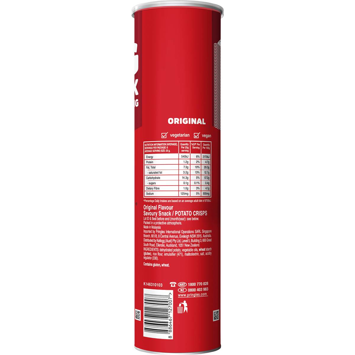 Pringles Big Stack for Sharing Original Potato Chips 170g