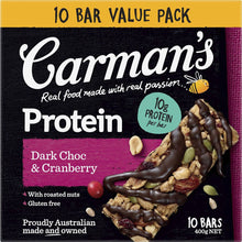 Carman's Protein Choc Cranberry 10 Pack 400g