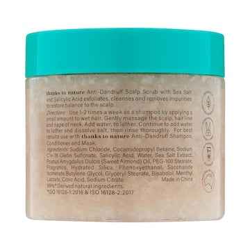 Thanks To Nature Anti Dandruff Scalp Scrub With Sea Salt & Salicylic Acid 235g
