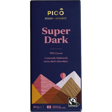 Pico Organic Vegan Chocolate Super Dark 80g