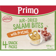 Primo Air Dried Salami Bites with Pretzels 4 Pack 120g