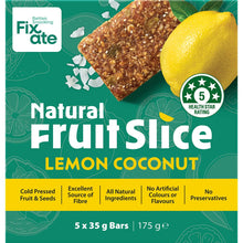Fixate Natural Fruit Lemon Coconut 5 Pack 175g