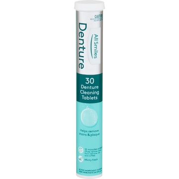 All Smiles Denture Cleaning Tablets 30 pack