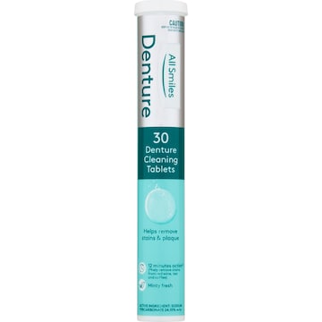 All Smiles Denture Cleaning Tablets 30 pack