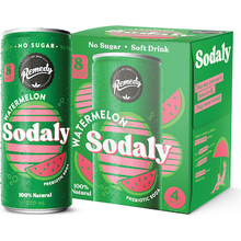 Remedy Sodaly Prebiotic Soda Cans Watermelon 250mL x 4 pack