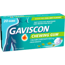 Gaviscon Heartburn & Indigestion Chewing Gum Cool Mint 20 pack