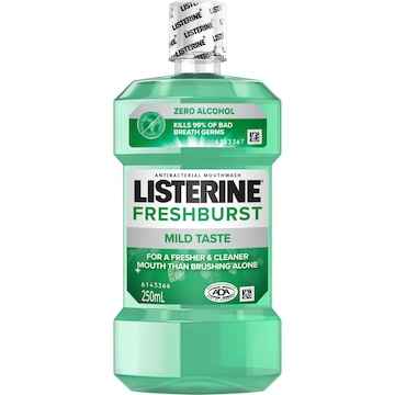 Listerine Zero Alcohol Mouthwash Fresh Burst 250mL