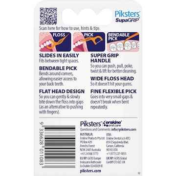 Piksters SupaGRIP Fine Floss Picks 40 pack