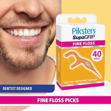 Piksters SupaGRIP Fine Floss Picks 40 pack