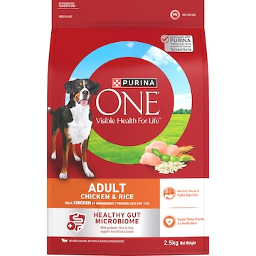 Purina One Adult Chicken & Rice Dry Dog Food 2.5kg