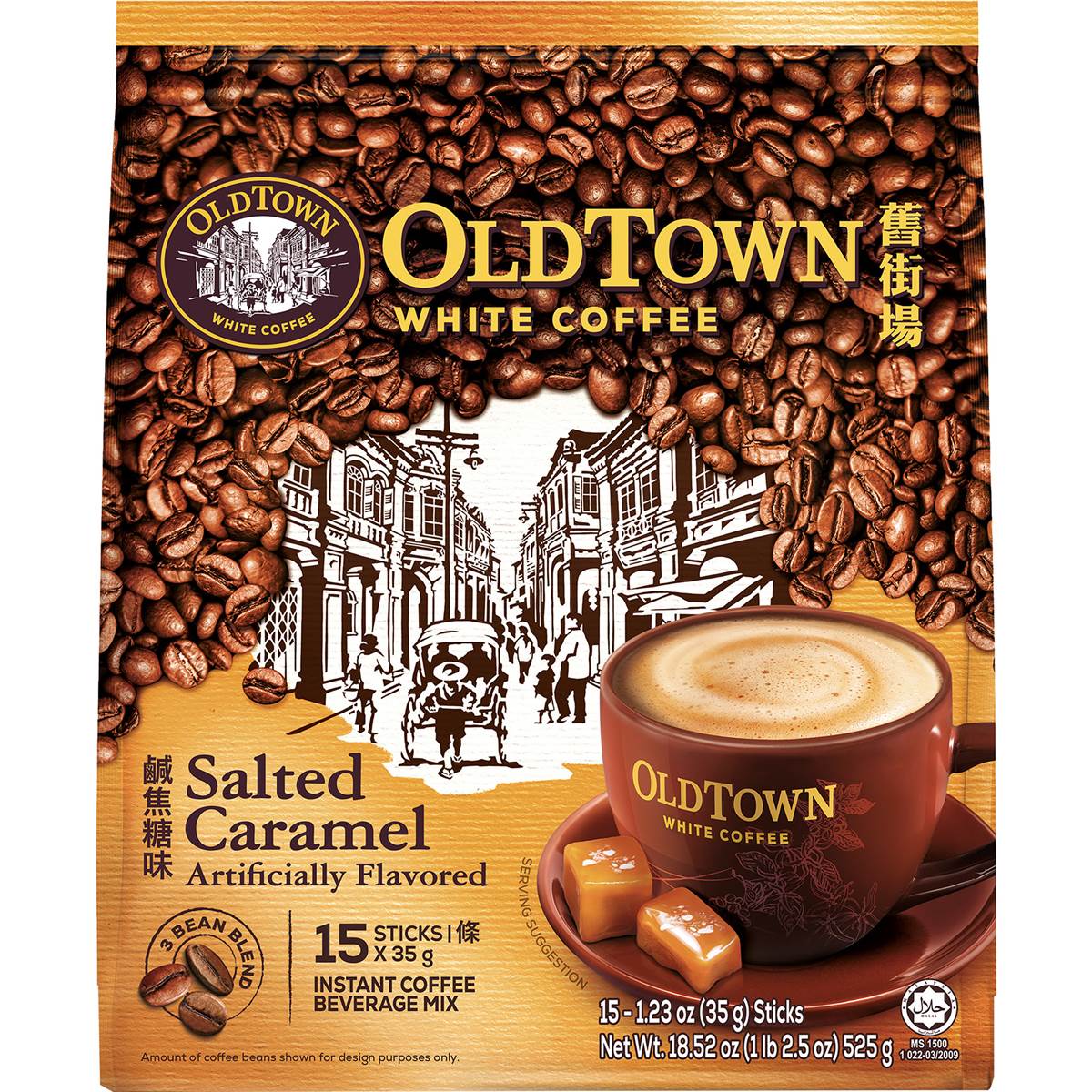 Old Town White Coffee Salted Caramel Flavoured 15 pack