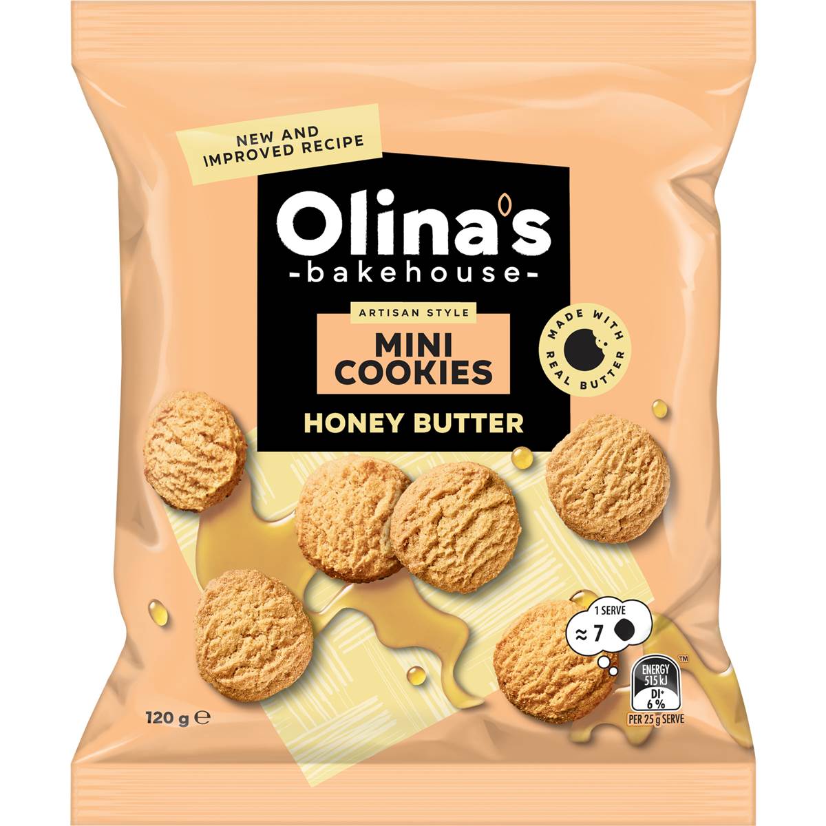 Olina's Bakehouse Mini Cookies Honey Butter 120g