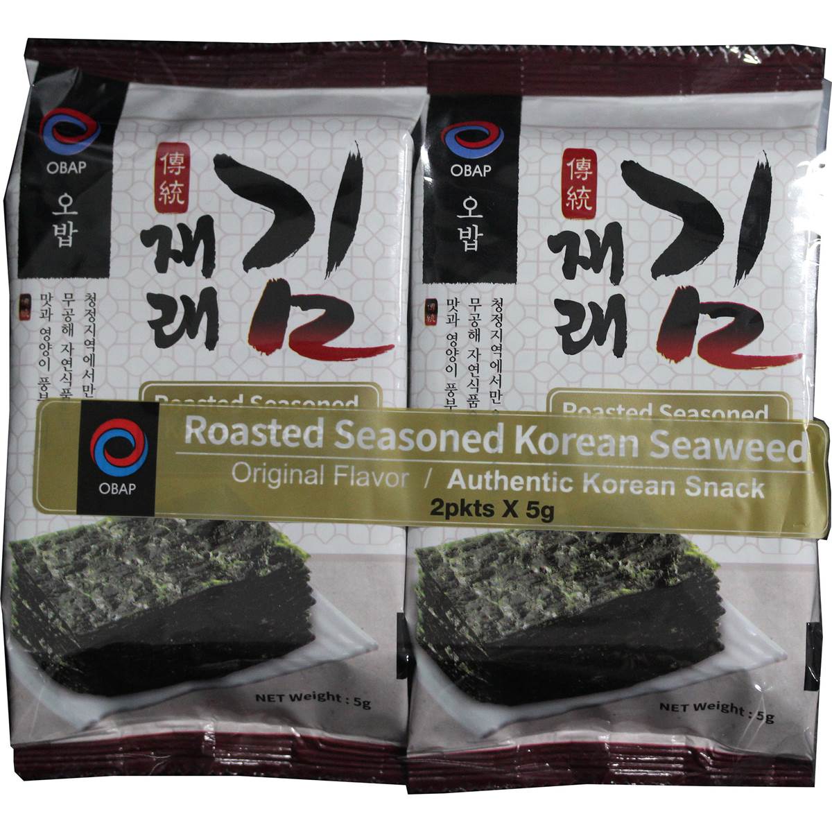 Obap Roasted Seasoned Korean Seaweed 2 pack