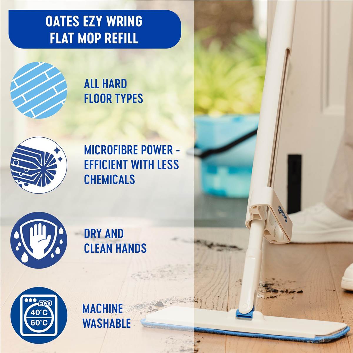 Oates Ezy Wring Flat Mop Refill each