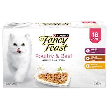 Fancy Feast Poultry & Beef Wet Cat Food Grilled Collection 85g x 18 pack