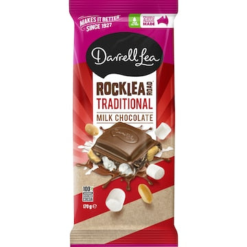 Darrell Lea Rocklea Road Traditional Milk Chocolate Block 170g