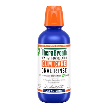 TheraBreath Gum Care Oral Rinse Clean Mint 473mL