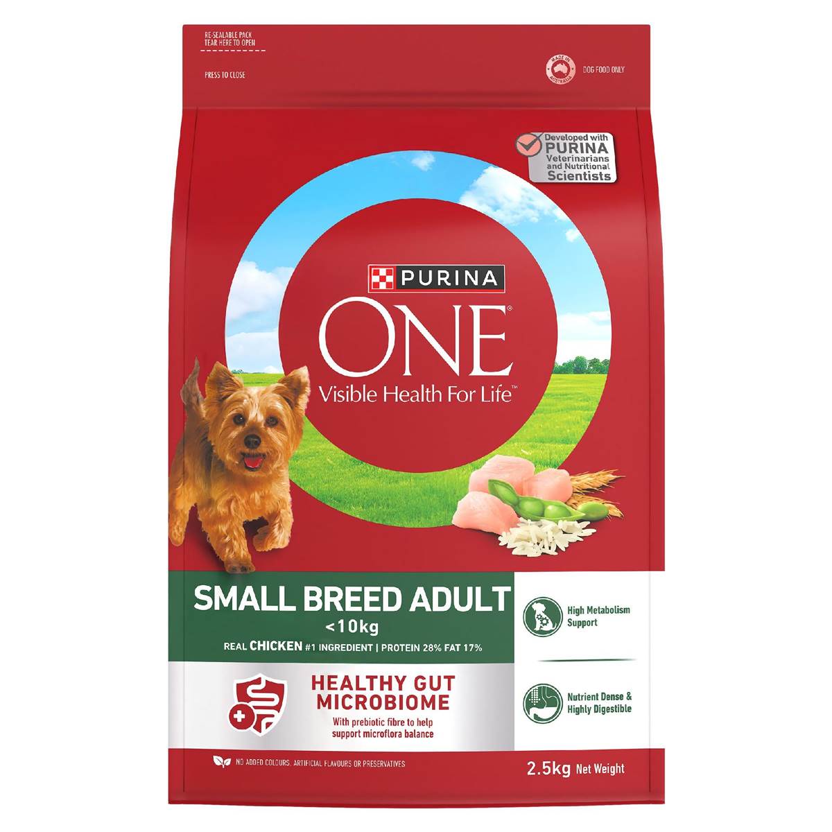 Purina One Small Adult Dry Dog Food Chicken 2.5kg