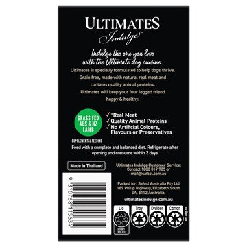 Ultimates Indulge Adult Wet Dog Food Loaf With Lamb 100g x 6 pack