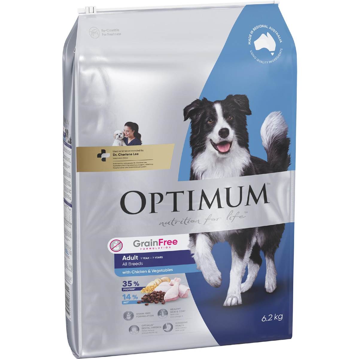 Optimum Adult Dry Dog Food With Chicken & Veg 6.2kg