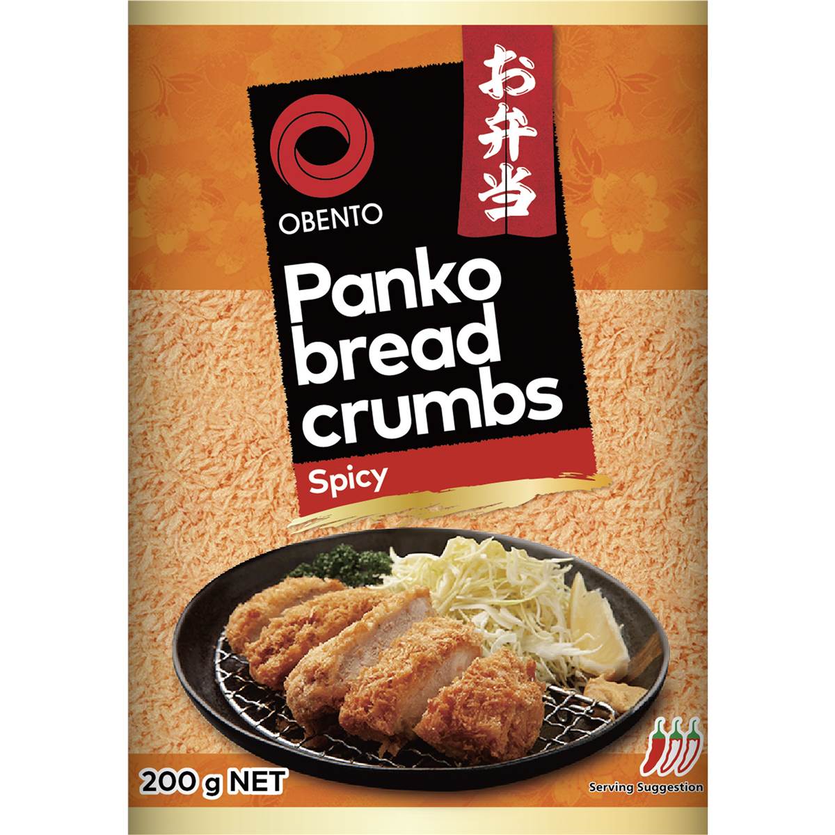 Obento Panko Bread Crumbs Spicy 200g
