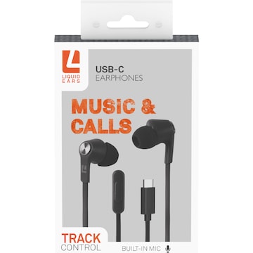 Liquid Ears Music & Calls USB C Earphones Black each