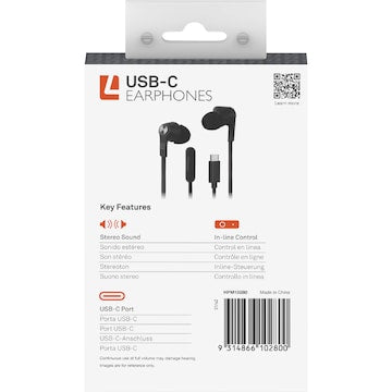 Liquid Ears Music & Calls USB C Earphones Black each