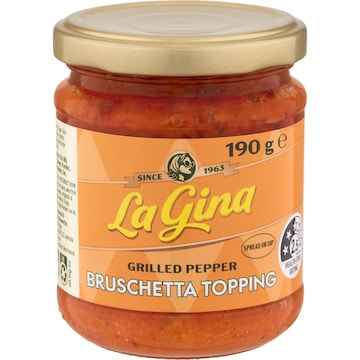 La Gina Grilled Pepper Bruschetta Topping 190g