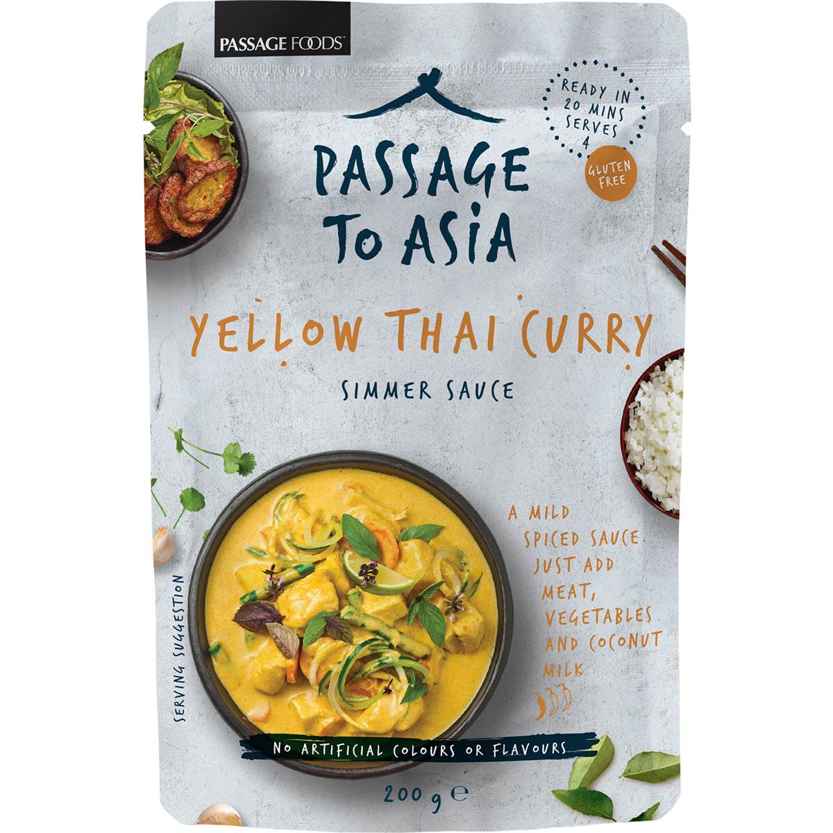 Passage To Asia Yellow Thai Curry Simmer Sauce 200g
