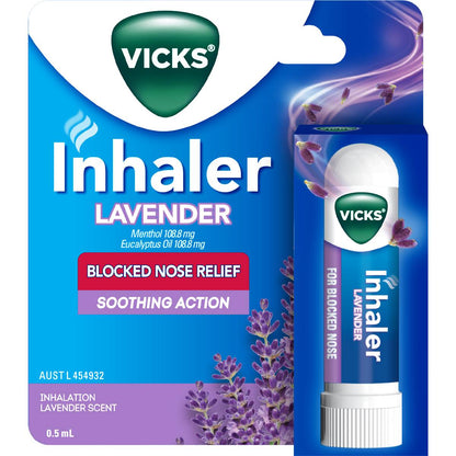 Vicks Nasal Decongestant Inhaler Lavendar 0.5mL