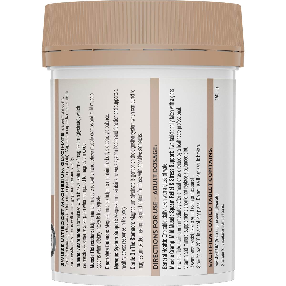 Swisse Ultiboost Magnesium Glycinate Tablets 120 pack