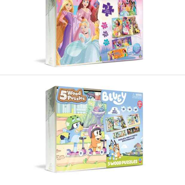 Licensed 5 Pack Wood Jigsaw Puzzles - Assorted*