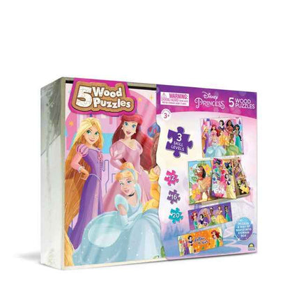 Licensed 5 Pack Wood Jigsaw Puzzles - Assorted*