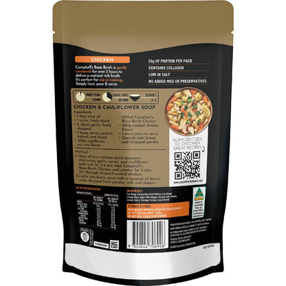 Campbells Real Bone Broth Chicken Pouch 500mL