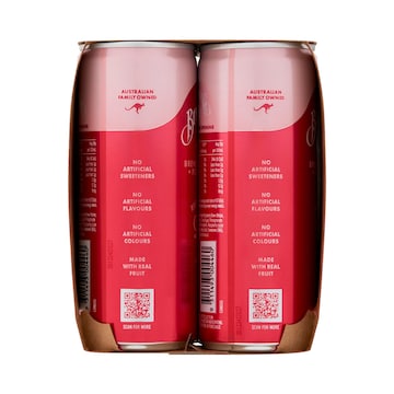 Bundaberg Refreshingly Light Sparkling Drink Pomegranate & Raspberry 250mL x 4 pack